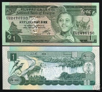 ETHIOPIA 1 BIRR P-41 B 1991 x 100 Pcs Lot BUNDLE LONGHORN UNC PACK MONEY NOTE - Image 1 of 3