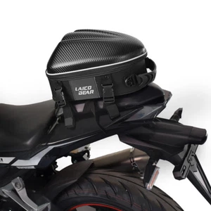 Motorcycle Tail Waterproof Rear Back Seat Bag Rider Backpack Carbon Fiber Color - Picture 1 of 21