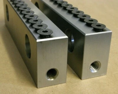 LOCK-BAR CNC Mill Dovetail Vise Jaws - For Kurt / Chick 6” with 0.11” High 45 Deg. Step