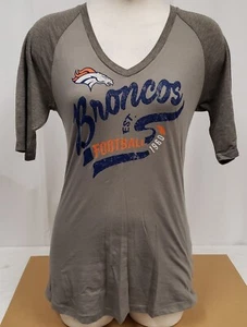 Brand New Women's Team Apparel NFL Denver Broncos Half Sleeve Shirt - M - Picture 1 of 4