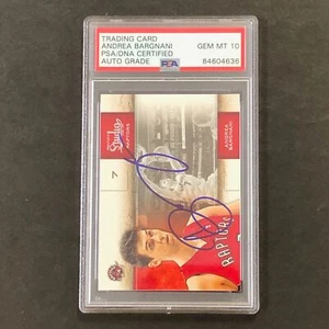 2009-10 Panini Studio #92 Andrea Bargnani Signed Card AUTO 10 PSA Slabbed Raptor - Picture 1 of 2
