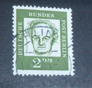 Briefmarke 1961 Berlin Hauptmann 2 DM gestempelt Bedeutende Deutsche Nr. 213 - Bild 1 von 1