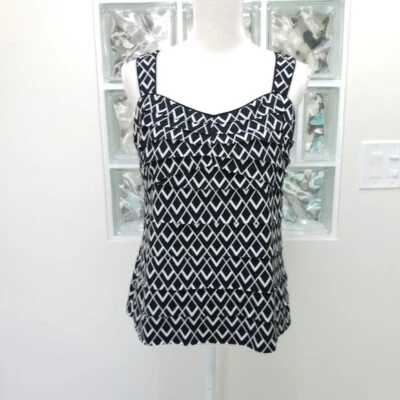 White House Black Market diamond strap sleeveless top shirt Large casual career - Image 1 of 4