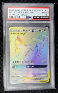 Pokemon Latias Latios GX secret-rare Rainbow Holo 190/181 Team Up PSA 9 Mint - Bild 1 von 2