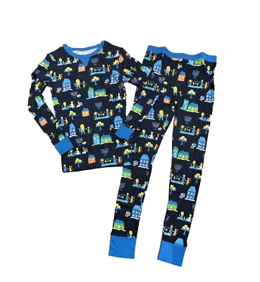 Kids' Hanukkah Lions Print Matching Family Pajama Set - Navy Blue 10 - Image 1 of 3