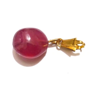 Attractive Red Ruby Cabochon Drill Tumble Beads 7.65 Crt Ruby Loose Gemstone - Picture 1 of 6