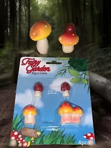 Fairy Garden Forest Mini Decor Pack of Mushrooms Toadstools ~ 6 Pcs. 1"- 2.5" - Picture 1 of 3