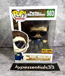 Funko Pop! Parks & Recreation Burt Macklin 503 Hot Topic LE NEW. IN HAND - Picture 1 of 7