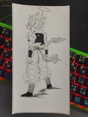 Gogeta SSJ DBZ Dragon Ball Z Halo Retro Nostalgia Sticker Holographic - Image 1 of 4