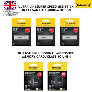 INTENSO ULTRA LINE SUPER SPEED  STICK & MicroSDXC Memory Card (64, 128, 256)GB - Picture 1 of 5