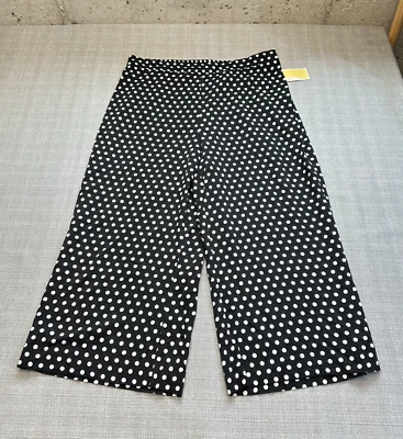 Pantalones Cortos Michael Kors Mujer 14W Negro con Lunares Blancos Ambiente Retro Nuevos Foto 1 de 4