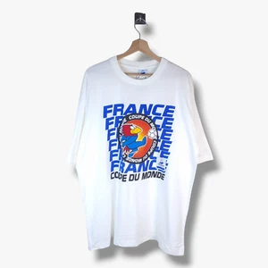 VINTAGE 1998 France World Cup T-Shirt XXL Mens BNWT Single Stitch Tee Soccer - Picture 1 of 9