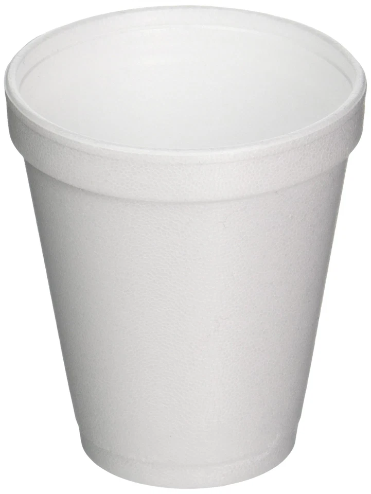 Dart 8J8 Foam Cup Hot or Cold 1000 per Case 8 Oz