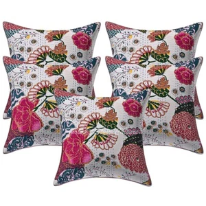 Decorative Home Decor 16 x 16 in Boho Cushion Cover Kantha Sofa Pillow Case - Picture 1 of 5