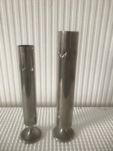 Pair of Bud Vase Cavalier Styl Silver Plated Brass Made in England - Mid Century - Picture 1 of 7