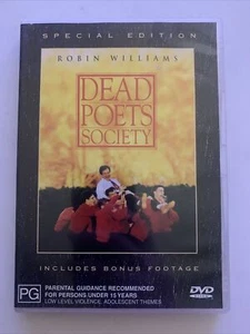 Dead Poet's Society - Special Edition (DVD, 1989) Robin Williams. Region 4 & 2 - Picture 1 of 3