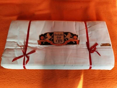 Ancien Drap véritable, Vintage, Non Ouvert. 220/285. Déco, rétro.  - Photo 1/4