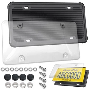 ZXFOOG Car License Plate Frame Cover- Clear Bubble Novelty Plate Cover with S... - Picture 1 of 9