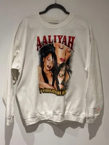 Sudadera Amarilla De Colección Aaliyah Rap Hip Hop Música Princesa De R&B Talla M/L - Imagen 1 de 4