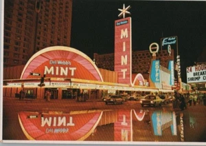 Del Webb's Mint Hotel & Casino Hotel Fremont Old Cars Las Vegas Postcard - Picture 1 of 2