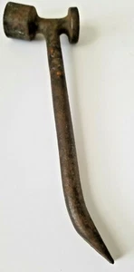 Antique Automobile Lug Wrench Prybar Hammer Combination Tool - Picture 1 of 6