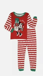 Disney Minnie Mouse Christmas Long Sleeve Pajamas Set 12 months 4t - Picture 1 of 5
