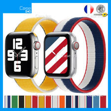Bracelet Nylon Sport pour Apple Watch 38 40 41 42 44 45 mm Serie 8 7 6 5 4 3 SE