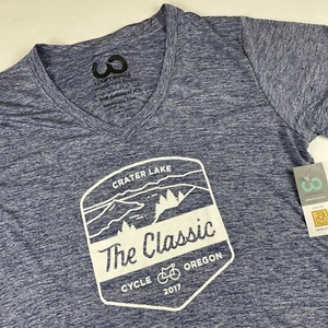 Looptworks Cycle T-Shirt Women’s L Crater Lake The Classic Cycle Oregon 30th Ann - Picture 1 of 15