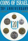 1968 pièces d'Israël 20e anniversaire Jérusalem lot comme neuf 6 pièces UNC