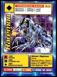 Digimon Champion Raremon Bo-72 1999 LP - Imagen 1 de 2
