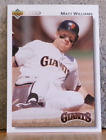 AWESOME PHOTO ON OLDER BASEBALL CARD S.F. GIANTS MATT WILLIAMS - AND HE&#39;S SAFE!