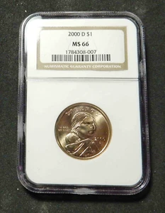 $1 2000 D NGC MS 66 - Picture 1 of 3