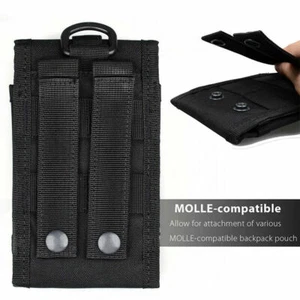 Tactical Army Military Molle Black Pouch Cell Phone Pocket Case Waist Pack Belt - Picture 1 of 5