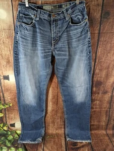 BKE Jeans Tyler Straight Mens 33 R Blue Pants Denim Western 31 Inseam Fast Ship - Picture 1 of 14