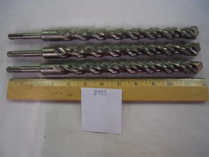 3 NEW BOSCH ANSI SDS PLUS CARBIDE TIPPED DRILL BITS. 3/4" X 12" S4L GERMAN D443 - Picture 1 of 6