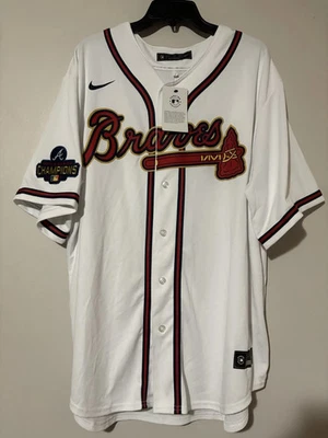 Nueva camiseta Nike Atlanta Braves 2021 Serie Mundial dorada para hombre Nike 2XL Foto 1 de 4