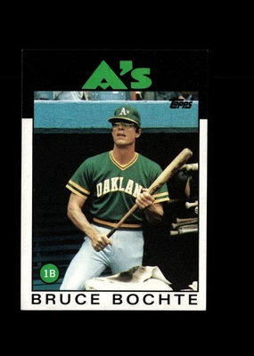 Bruce Bochte - 1986 Topps Baseball #378 - Oakland Athletics + FAST FREE Ship - Image 1 of 2