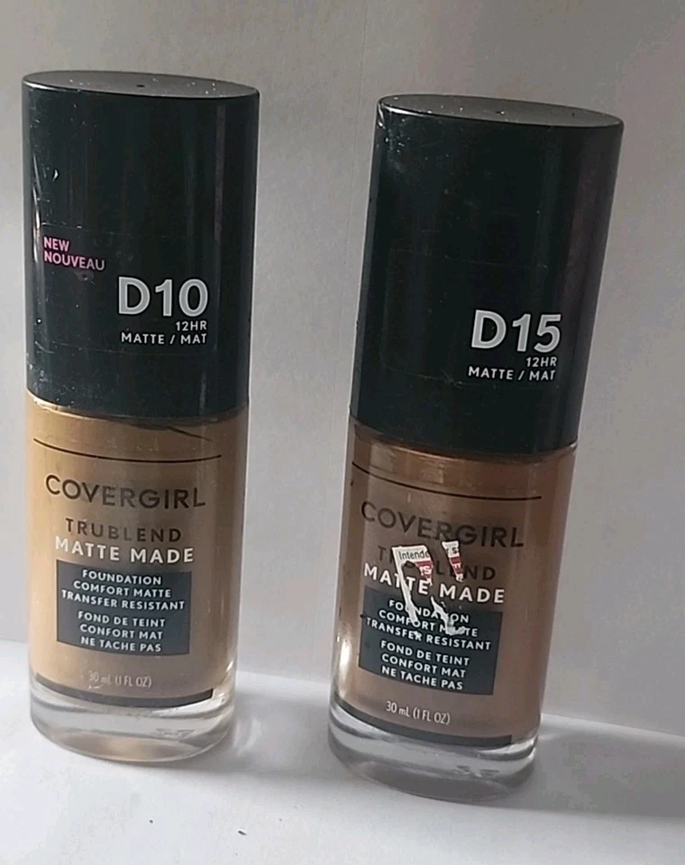 2 Covergirl Trublend Mat Foundation #D10 Golden Car/D15 Warm Tawny - Image 1 of 2