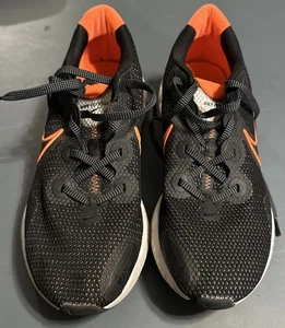 Nike Renew Run Athletic Shoes Mens US 11 CK6357-001 Mesh Black Orange Gym - Picture 1 of 6