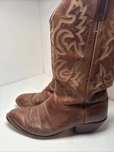 J CHISHOLM BRAUN LEDER COWBOY STIEFEL HERREN 10,5 D STIL J5119 - Bild 1 von 18