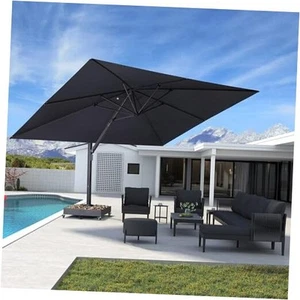 11' X 15' Rectangle Patio Umbrella - Large Outdoor Aluminum Offset With 360 - Picture 1 of 7