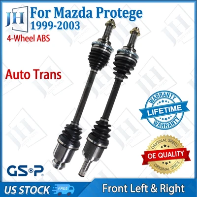 OE Front Pair Left Right CV Axle Shaft Set For 1999-2003 Mazda Protege L4 Auto - Image 1 of 4