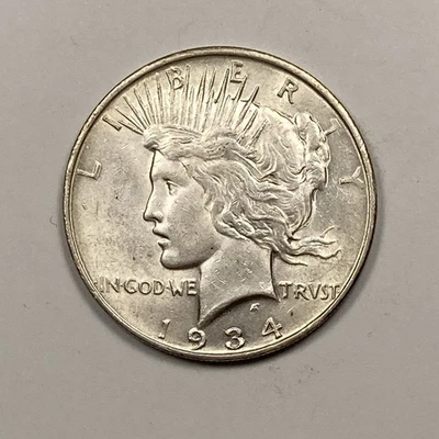1934-D Peace Dollar 1.00.Choice AU. - Image 1 of 3