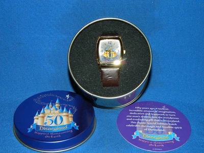 Reloj Disneyland 50 Aniversario Castillo de Cenicienta Nuevo en Caja Original Foto 1 de 4