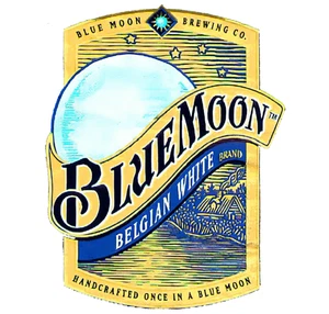 Blue Moon Beer Logo (1995-2001) Weather Resistant Vinyl Sticker/Decal 01 - Picture 1 of 1