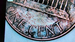 1977 D Doubled Penny With Die Clash, Chip & Major Cracks Specifically Under CENT - Picture 1 of 20