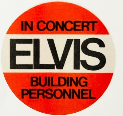 Elvis Presley round building personnel backstage pass, 1970s - Image 1 of 2