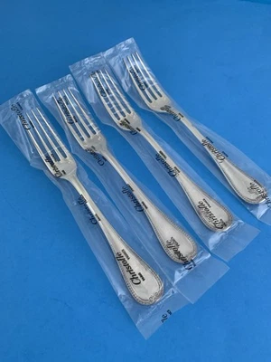 CHRISTOFLE Malmaison 8 1/8" Dinner Forks Set of (4) New / Sealed FRANCE - Image 1 of 4