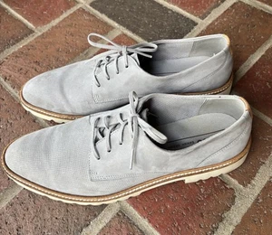 ECCO Women’s Modern Tailored Oxford Lace Up Leather Shoes. Gray EU 40 US 9 - Picture 1 of 7
