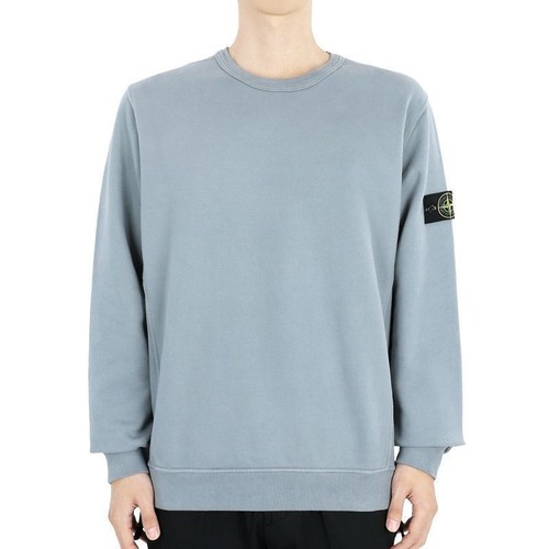 Stone Island Stone Felpa Girocollo Uomo Patch Distintivo (Blu Grigio) V0066